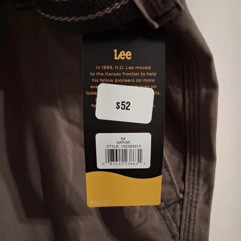 NWT‎ Big Mens Gorpcore Lee Vapor Cargo Shorts 54